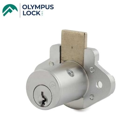 Olympus Furniture Drawer Deadbolt Lock - N Series National - 26D - Satin Chrome - KD OLY-N078-26D78-KD